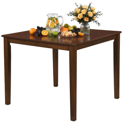 Farmhouse Dining Table for 4 People 35 Inches Square Kitchen Table-Walnut