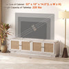 Farmhouse TV Stand for TVs up to 75 Inches with 2 Cabinets-White - White