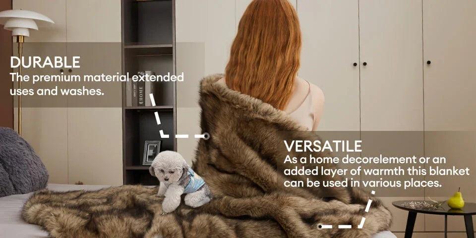 Faux Fur Blanket - Super Soft 1000GSM 60x80