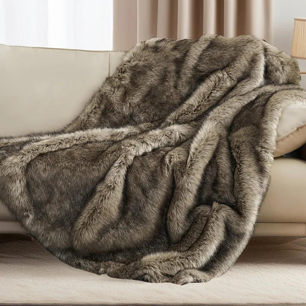 Faux Fur Blanket - Super Soft 1000GSM 60x80