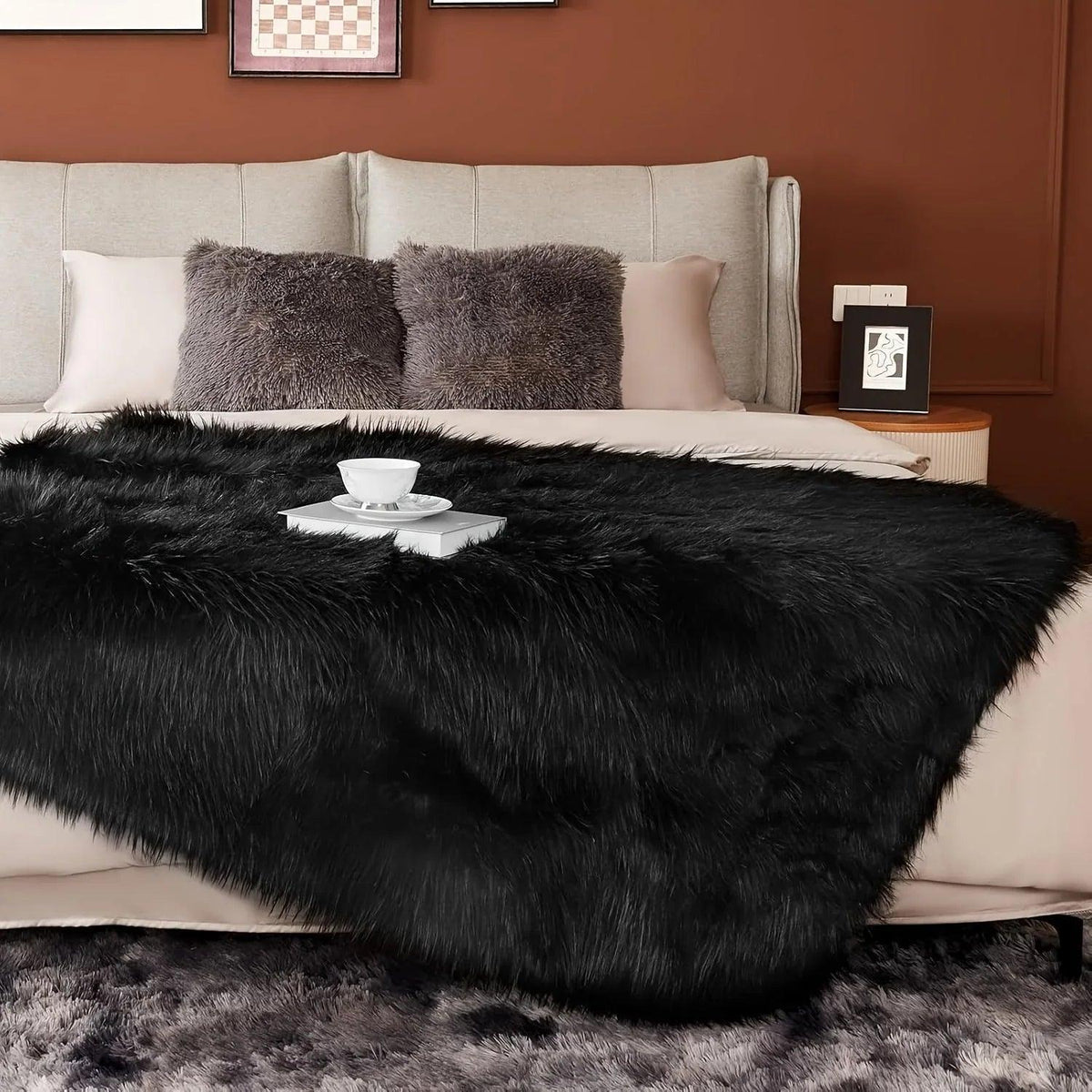 Faux Fur Blanket - Super Soft 1000GSM 60x80