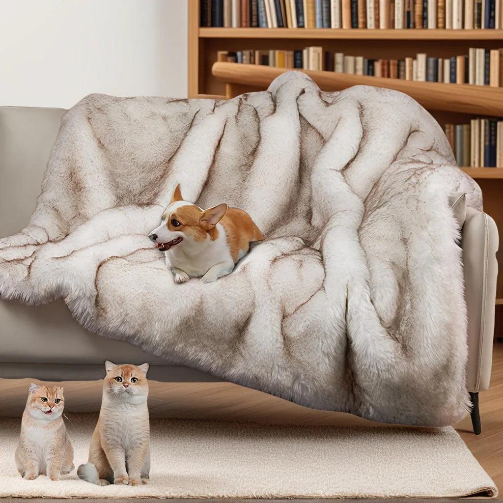 Faux Fur Blanket - Super Soft 1000GSM 60x80