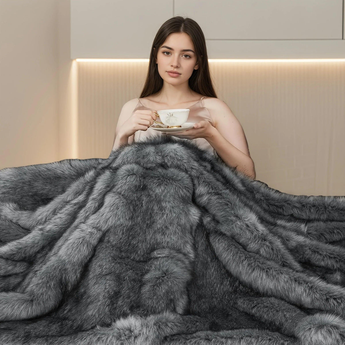 Faux Fur Blanket - Super Soft 1000GSM 60x80