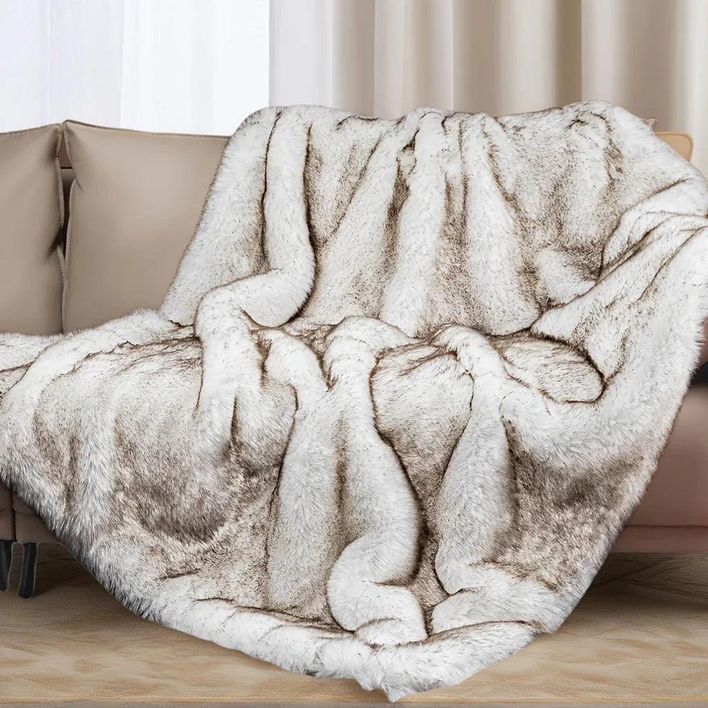 Faux Fur Blanket - Super Soft 1000GSM 60x80