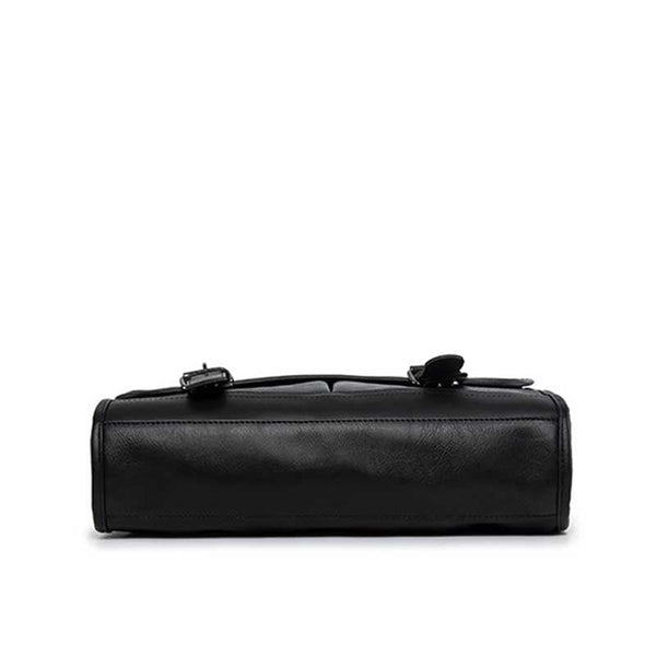 Faux Leather Messenger Bag