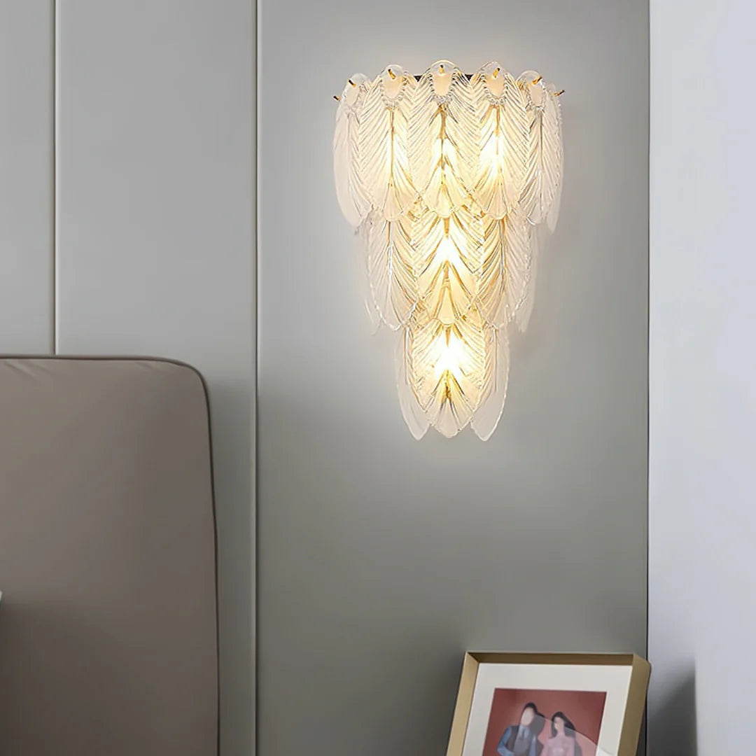 Feather Crystal Wall Lamp