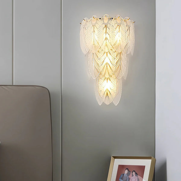 Feather Crystal Wall Lamp