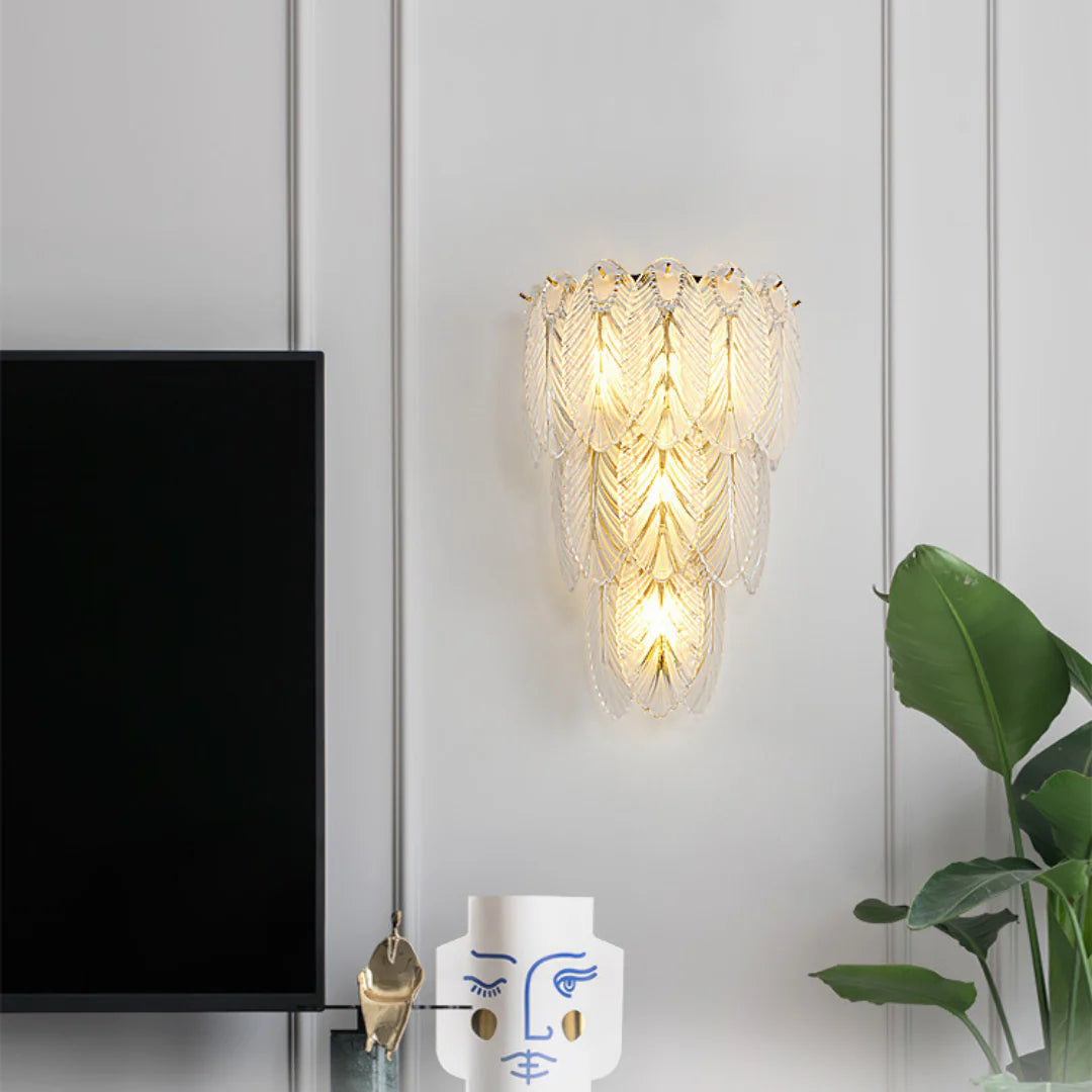 Feather Crystal Wall Lamp