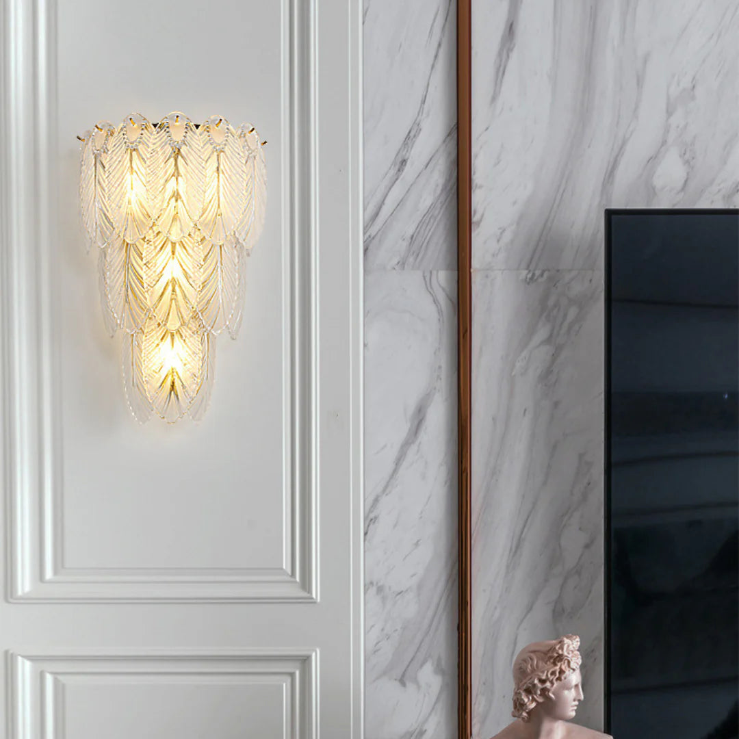 Feather Crystal Wall Lamp