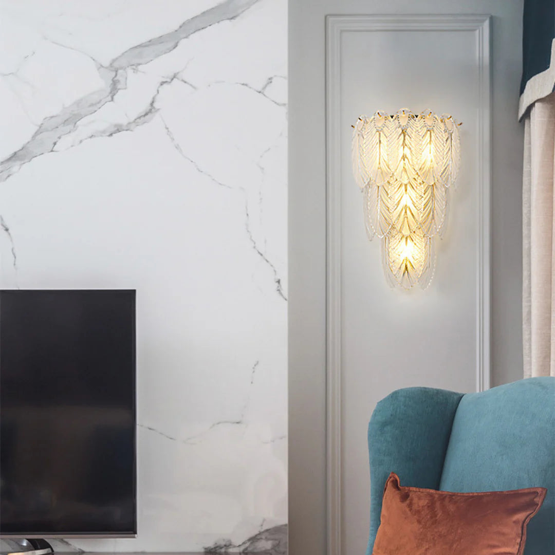 Feather Crystal Wall Lamp