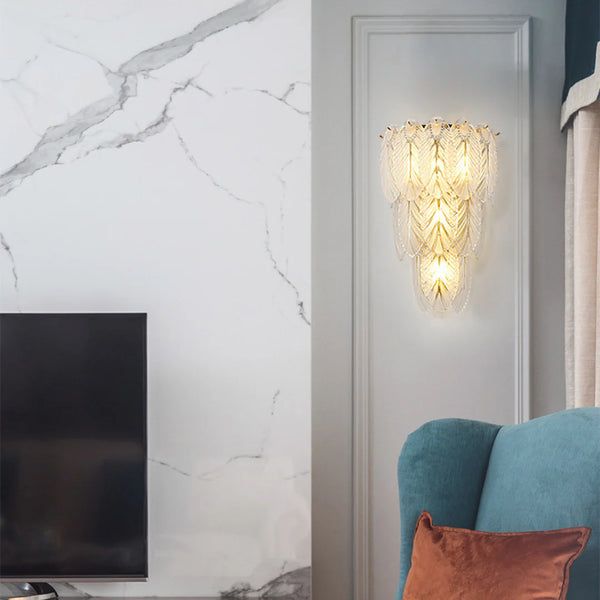 Feather Crystal Wall Lamp