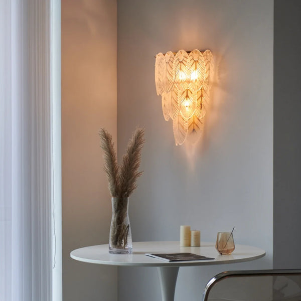 Feather Crystal Wall Lamp