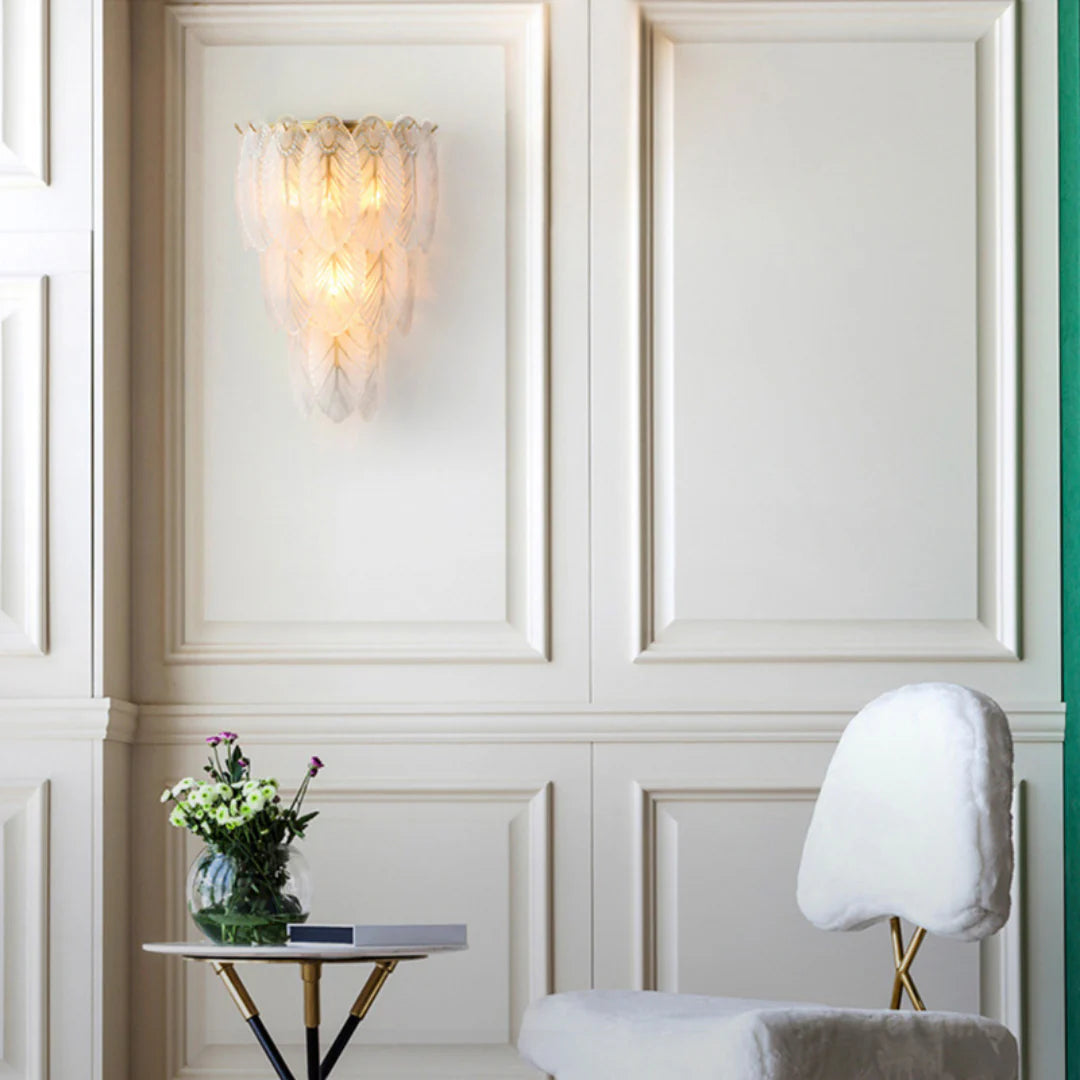 Feather Crystal Wall Lamp