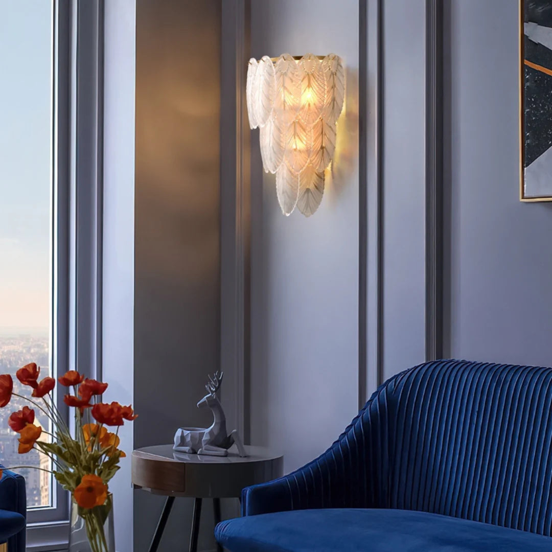 Feather Crystal Wall Lamp