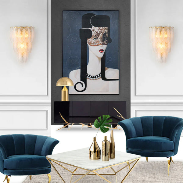 Feather Crystal Wall Lamp