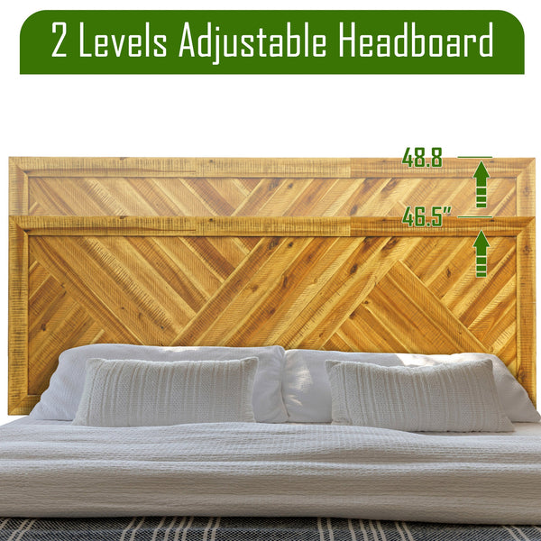 Acacia Sierra Deluxe Wood Platform Bed Frame