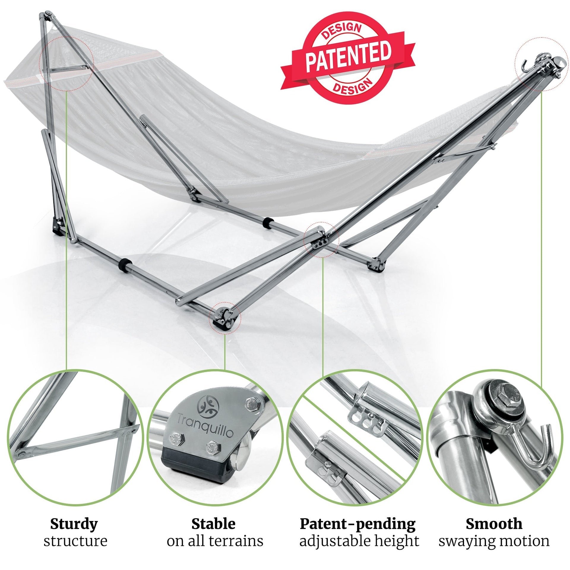 Tranquillo Universal Stainless Steel Hammock Stand