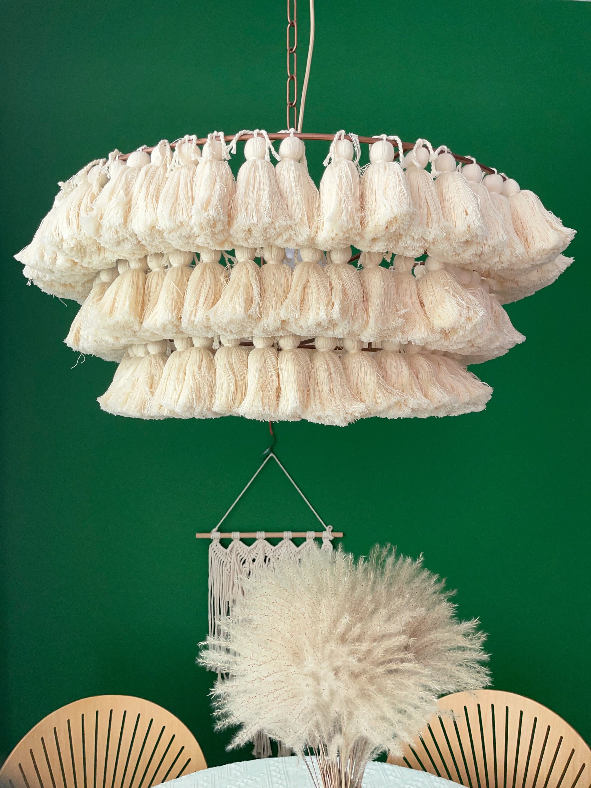 Fela Fabric Tassel Chandelier