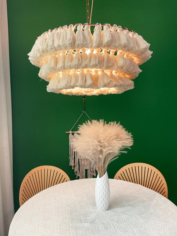 Fela Fabric Tassel Chandelier