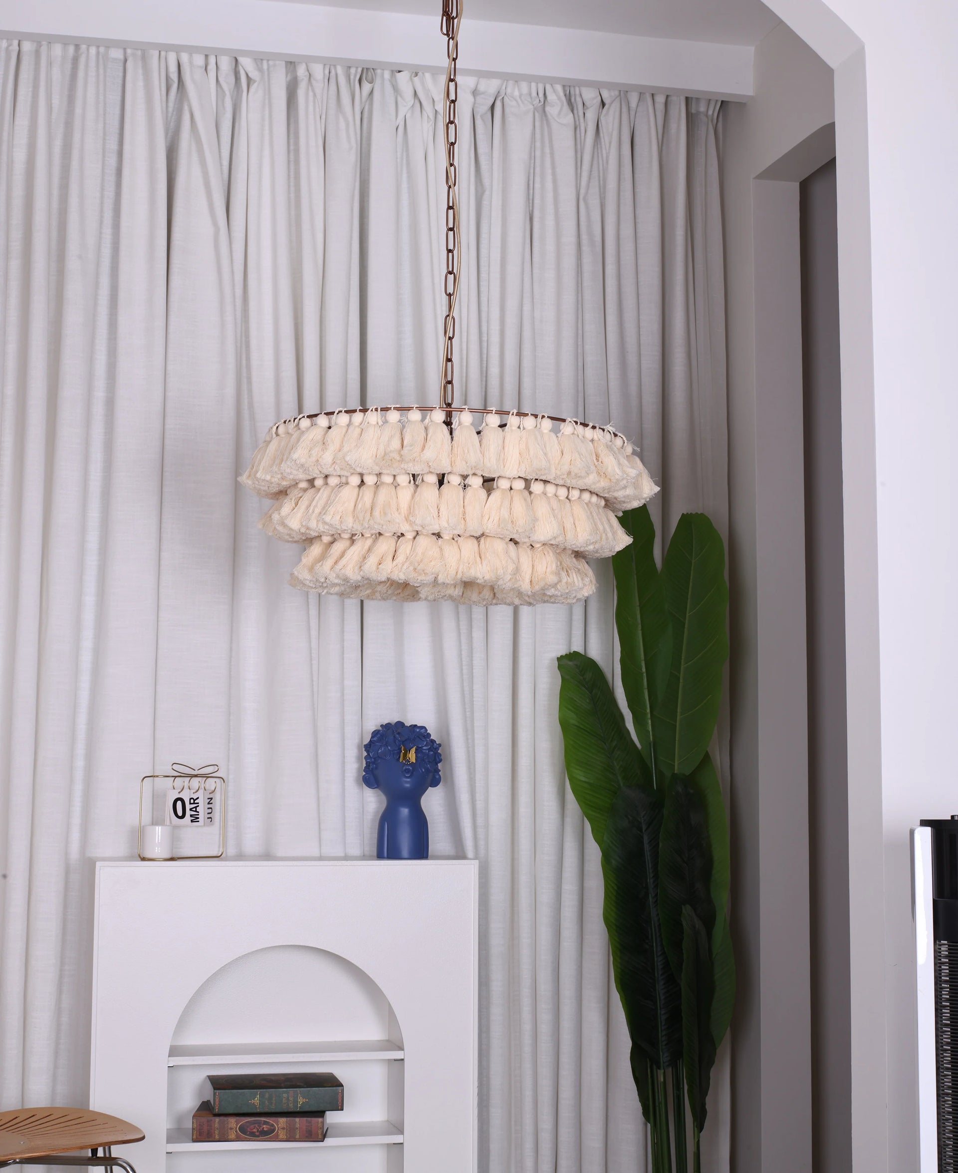 Fela Fabric Tassel Chandelier