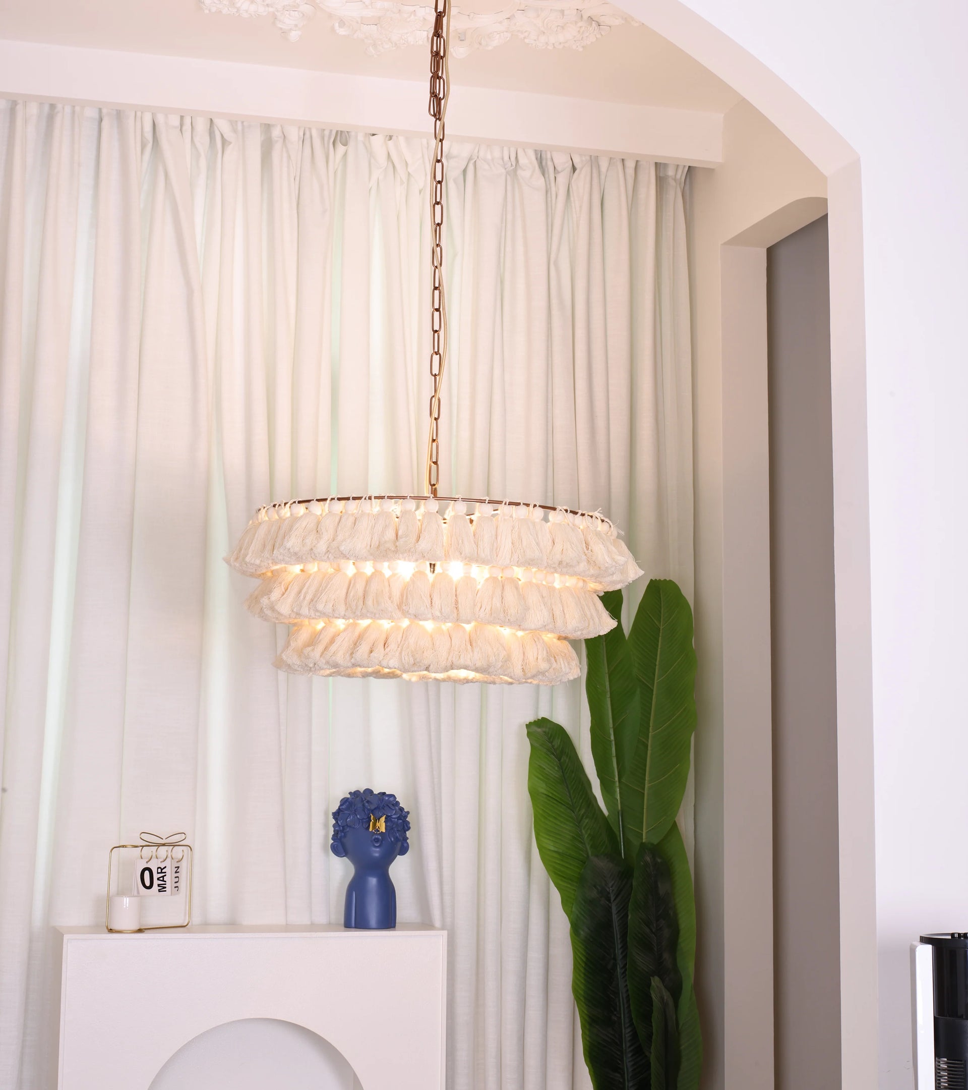 Fela Fabric Tassel Chandelier