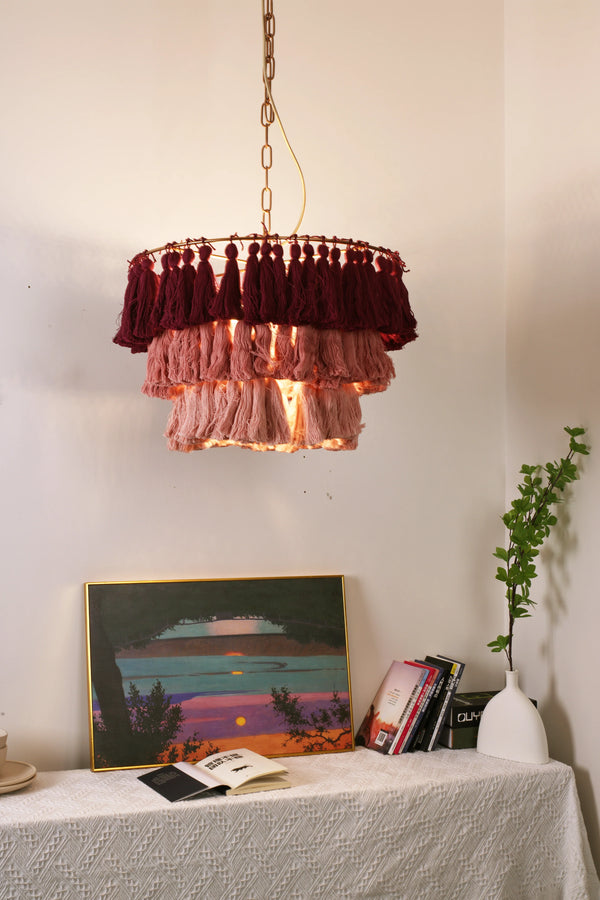 Fela Fabric Tassel Chandelier