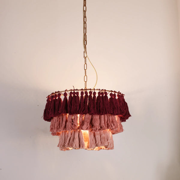 Fela Fabric Tassel Chandelier