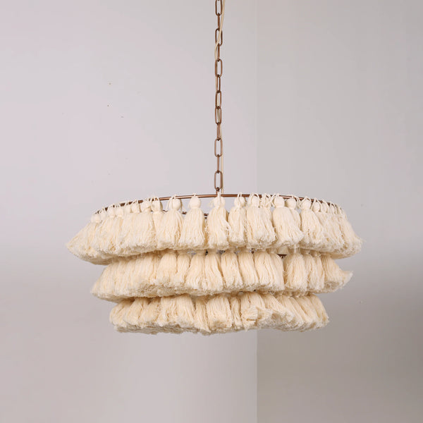 Fela Fabric Tassel Chandelier