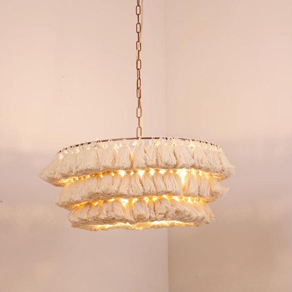 Fela Fabric Tassel Chandelier