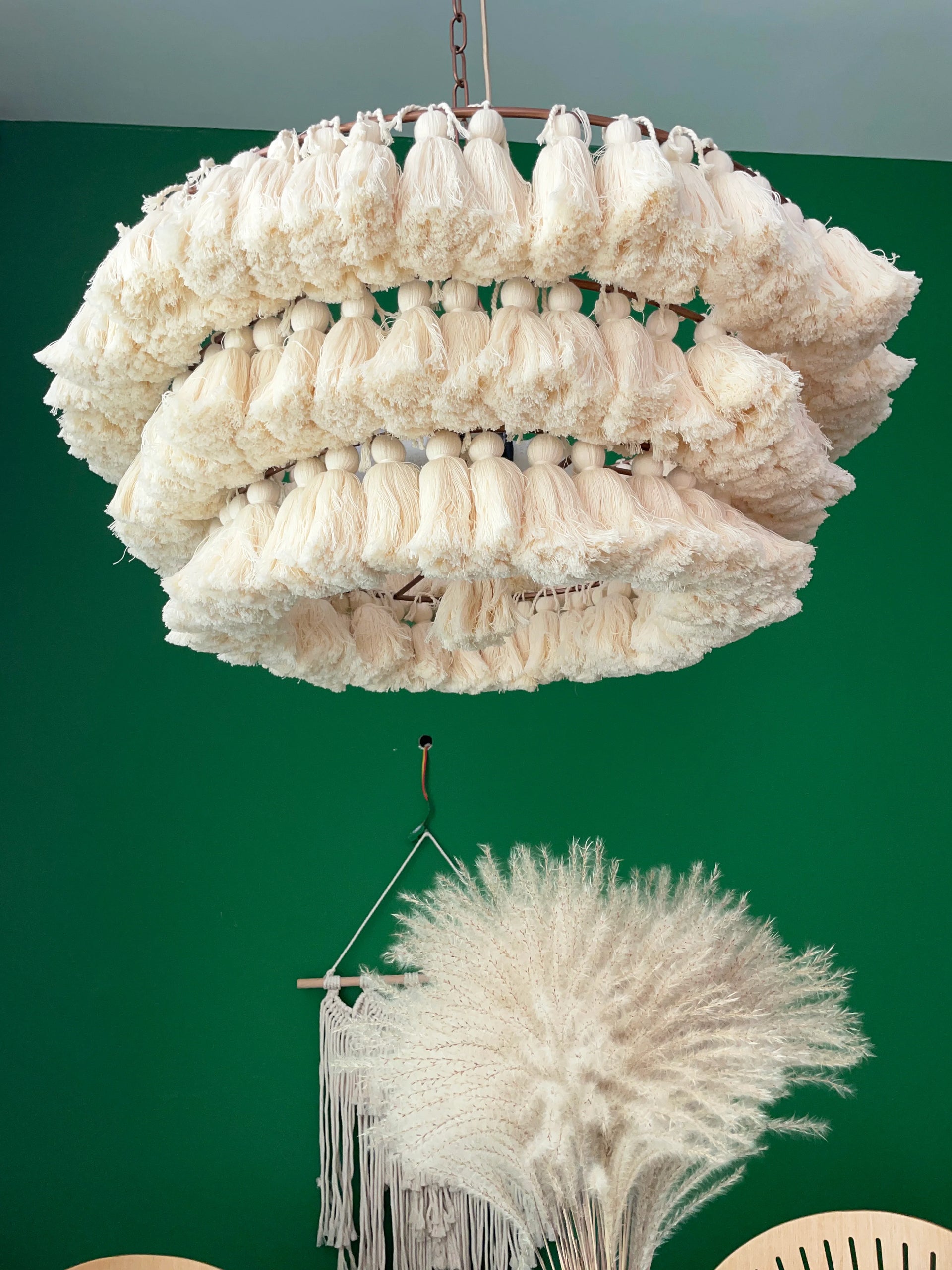 Fela Fabric Tassel Chandelier