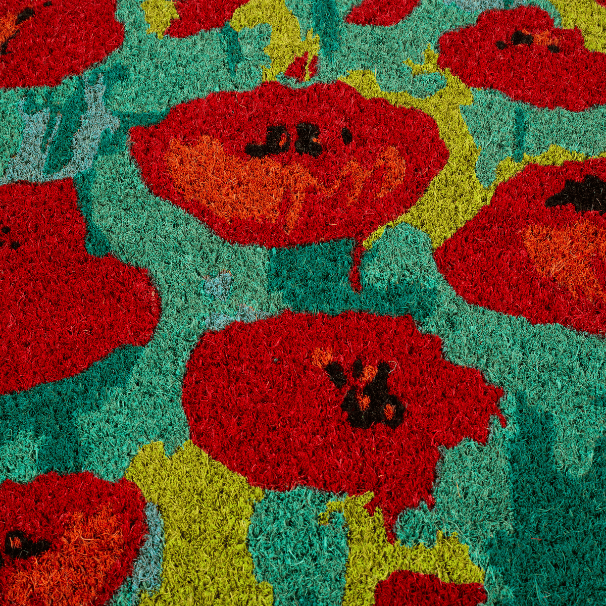 Field of Poppies - Red Multi Coir Doormat