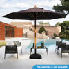 Fillable Umbrella Base with Shell Texture and 3 Coupler Sizes-Black