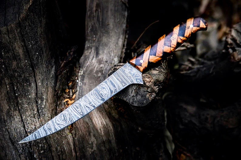 Custom Handmade Damascus Steel Fillet Knife for Sale | 13