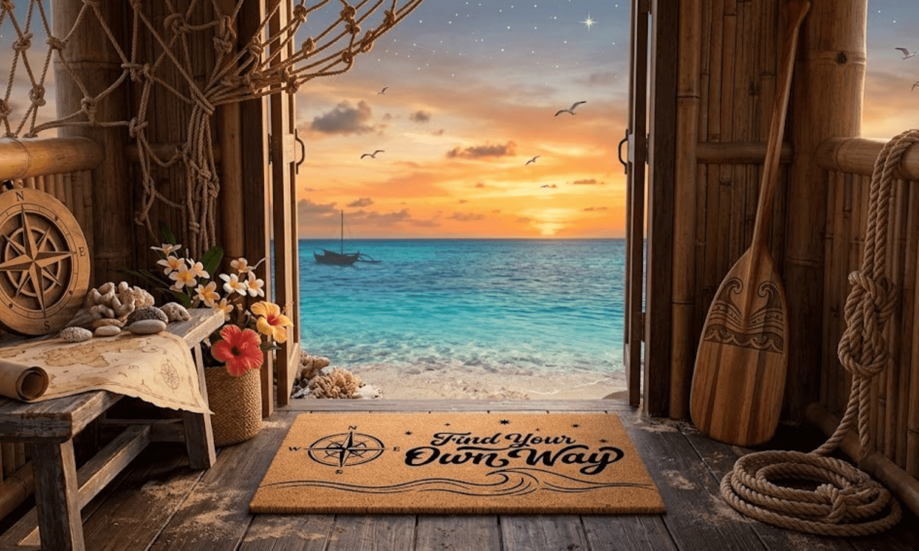 Find Your Own Way Coir Mat