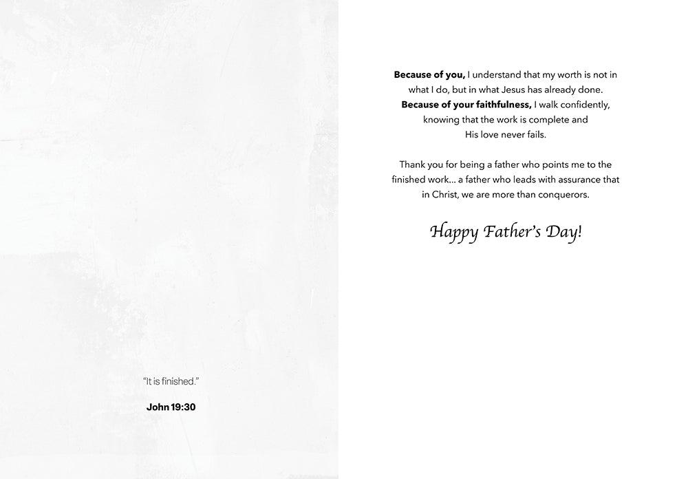 'Finished Work of the King' Father's Day Greeting Card