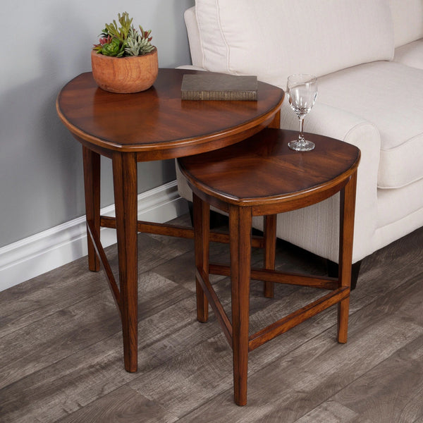Finnegan Triangle Nesting Tables - Antique Cherry