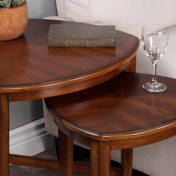 Finnegan Triangle Nesting Tables - Antique Cherry