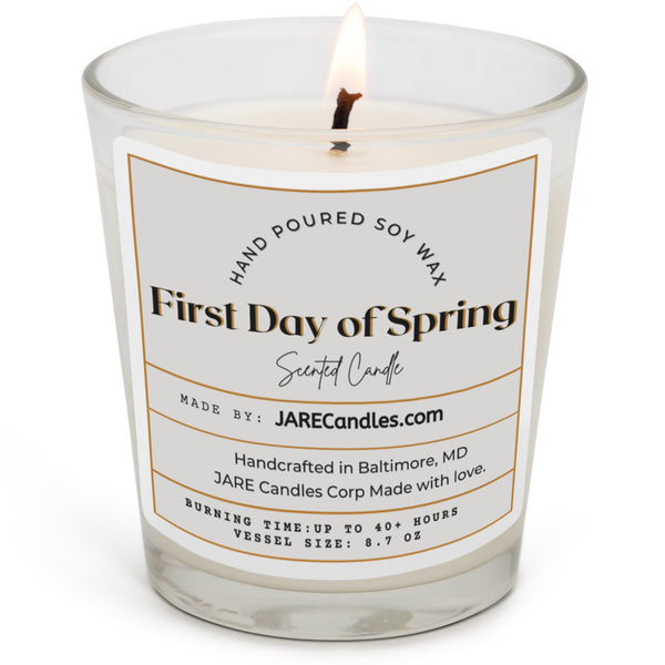 First Day of Spring - Rose Petals, Jasmine - Soy Wax Scented Candle
