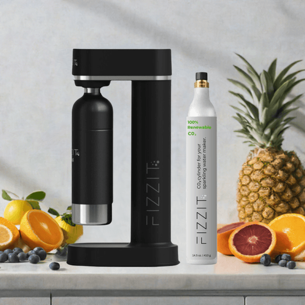 FIZZIT Hydration Set – Soda Maker + 1 CO₂ + 3 Bottles