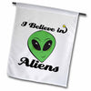 3dRose Dooni Designs Monsters and Alien Designs - Funny I Believe in Aliens Design - Flags (fl_102334) - 12 x 18 inch Garden Flag