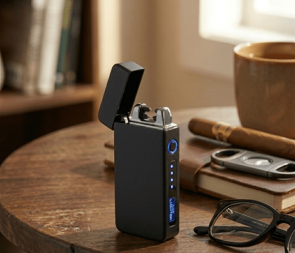Flameless Flip Top Lighter Black
