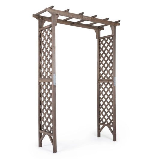 Flat Top Garden Arch with Gate 85