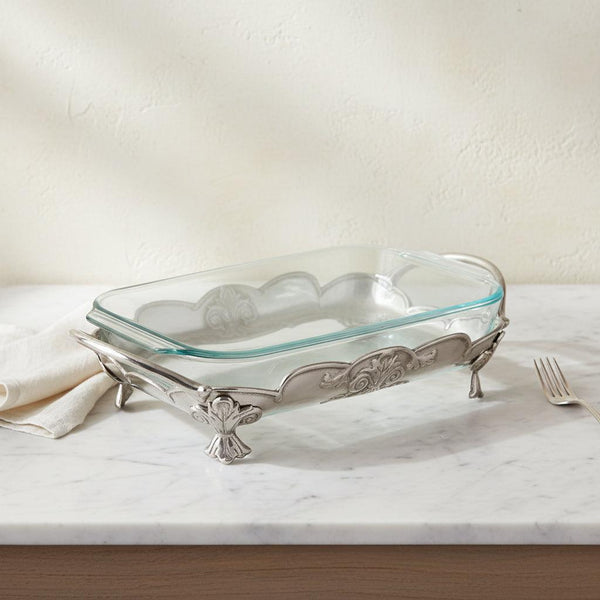 Fleur-De-Lis Pyrex Holder 3qt