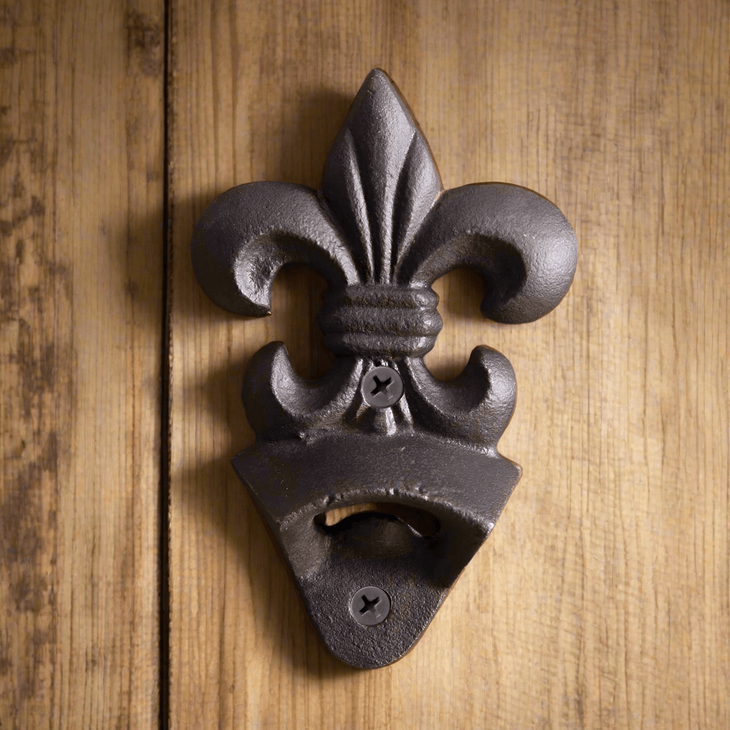 Fleur-de-Lis Wall-Mounted Bottle Opener (Set of 2)