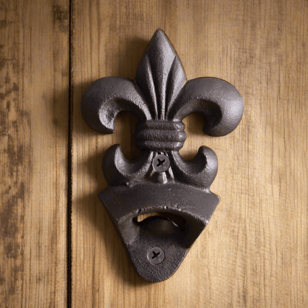 Fleur-de-Lis Wall-Mounted Bottle Opener (Set of 2)