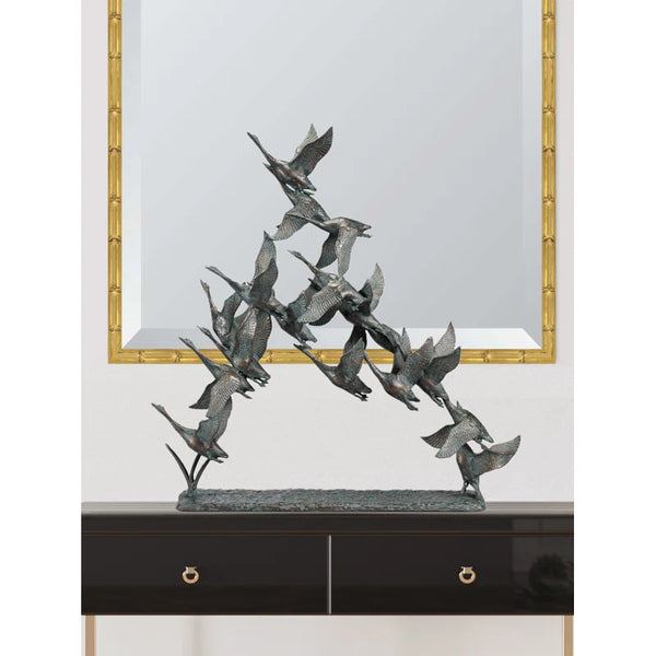 Flock of Ducks Aluminum Sculpture