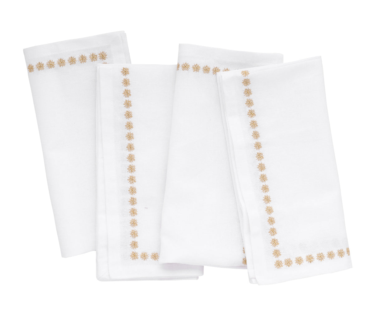 Gold napkins - White Napkins