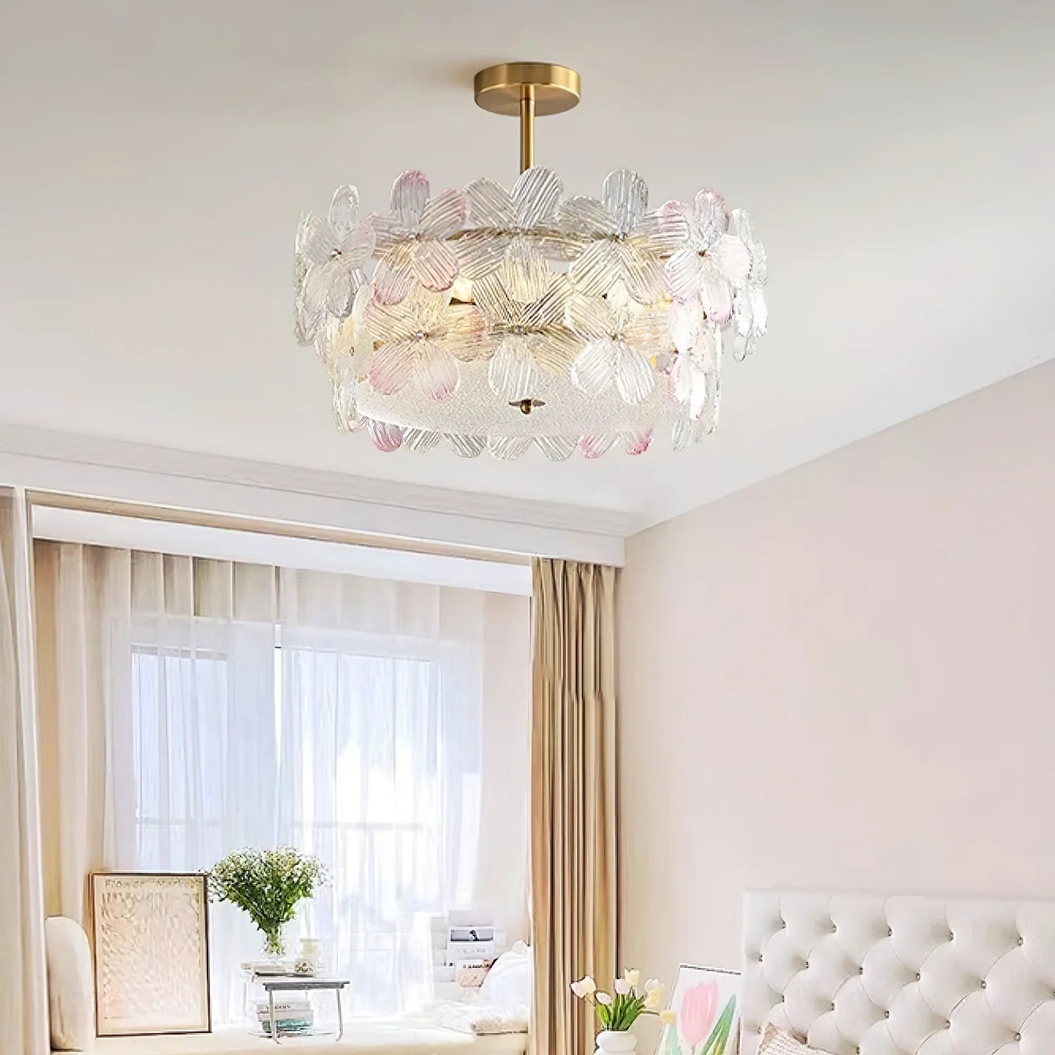 Flower Cluster Frosted Glass Ceiling Lamp