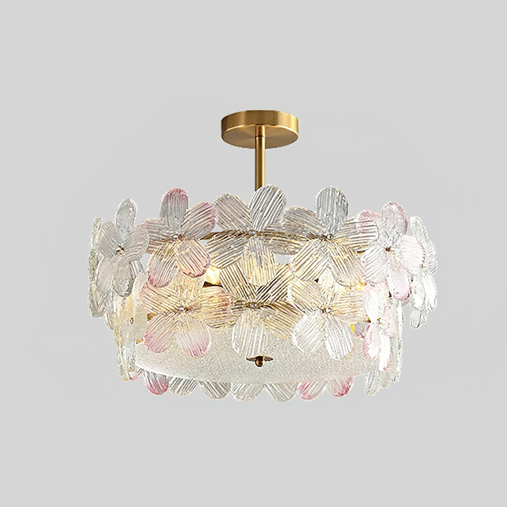 Flower Cluster Frosted Glass Ceiling Lamp
