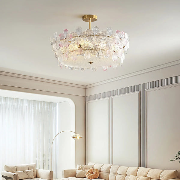 Flower Cluster Frosted Glass Ceiling Lamp